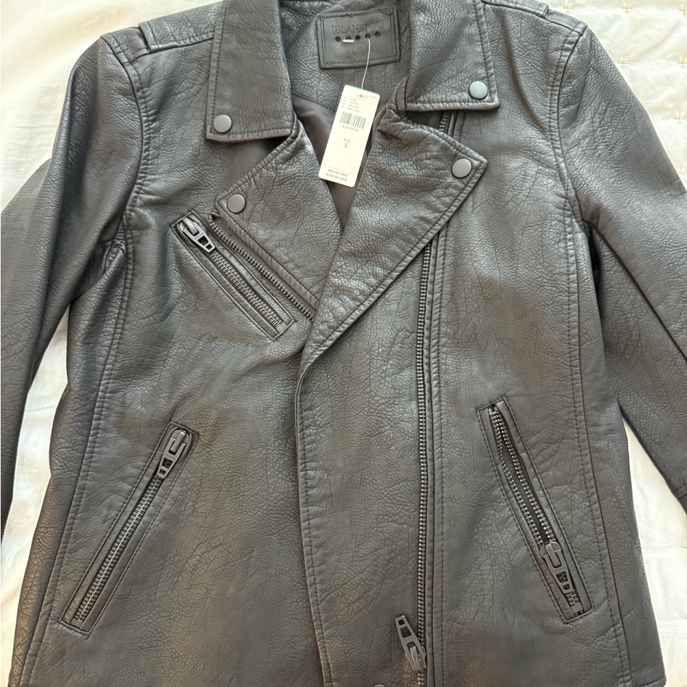 Blank NYC Charcoal Faux Leather Jacket
